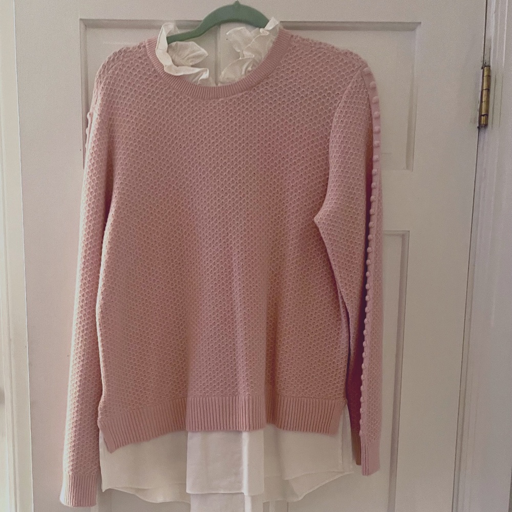 Ted Baker Cashmere Blend Sweater & White blouse Collar/Tail, Nordstrom Purchase